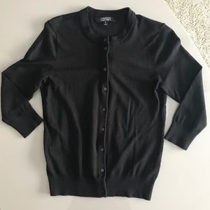 Company Ellen Tracy Black 3/4 Sleeve Cardigan